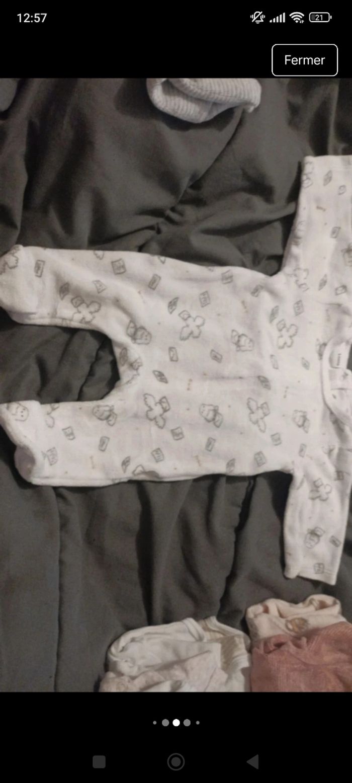 Lot de pyjama bébé fille taille 1 mois - photo numéro 10