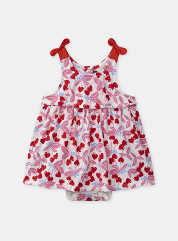 Combinaison barboteuse bloomer/ robe bodies Sergent major Très bon état, mis 2 fois  Taille 6 mois  Motif cerises 🍒