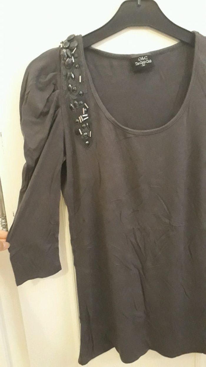 Blouse manches 3/4 grise TM - photo numéro 2