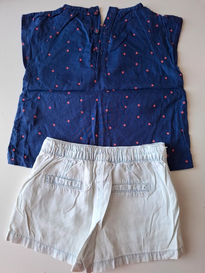 Ensemble haut + short Tape à l'oeil taille 12 mois - photo numéro 2