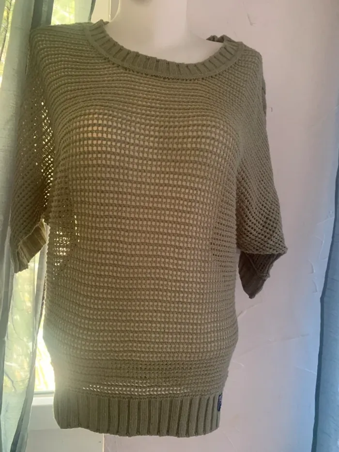 Pull crochet flashlights 42-44 vert kaki