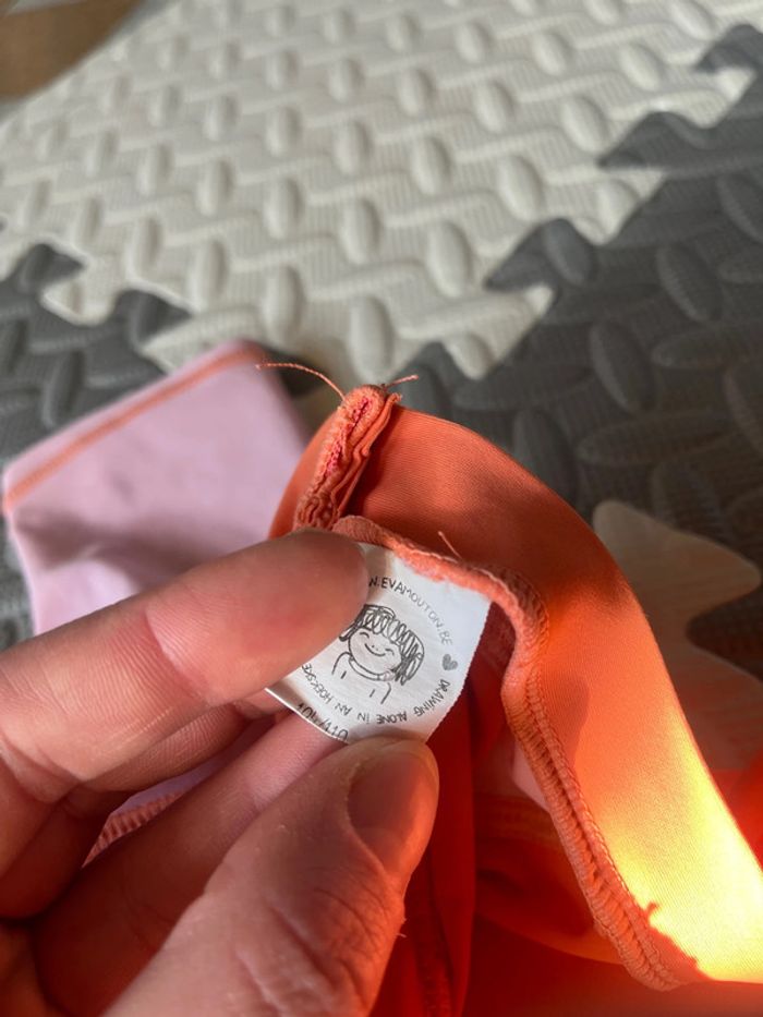 Maillot de bain intégrale fille eva mouton corail et rose 104/110 - photo numéro 6