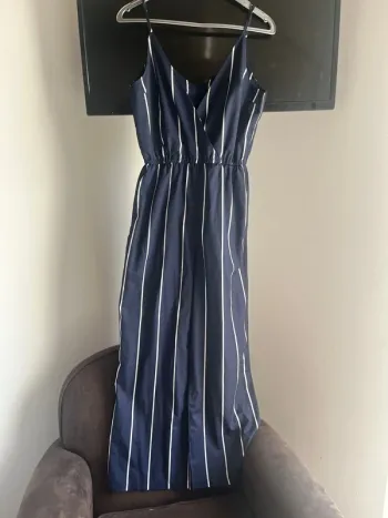 Combinaison rayer bleu et blanc