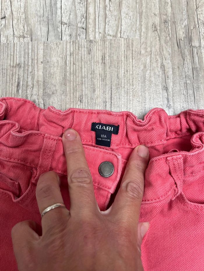 Short en jean fuschia kiabi taille 10 ans - photo numéro 4