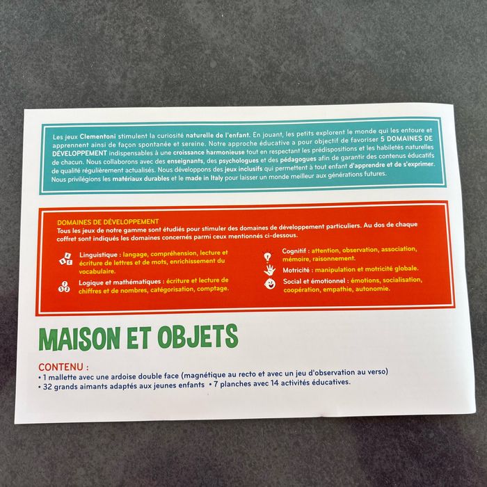 Mallette magnétique Clementoni Maisons et Objets - photo numéro 4