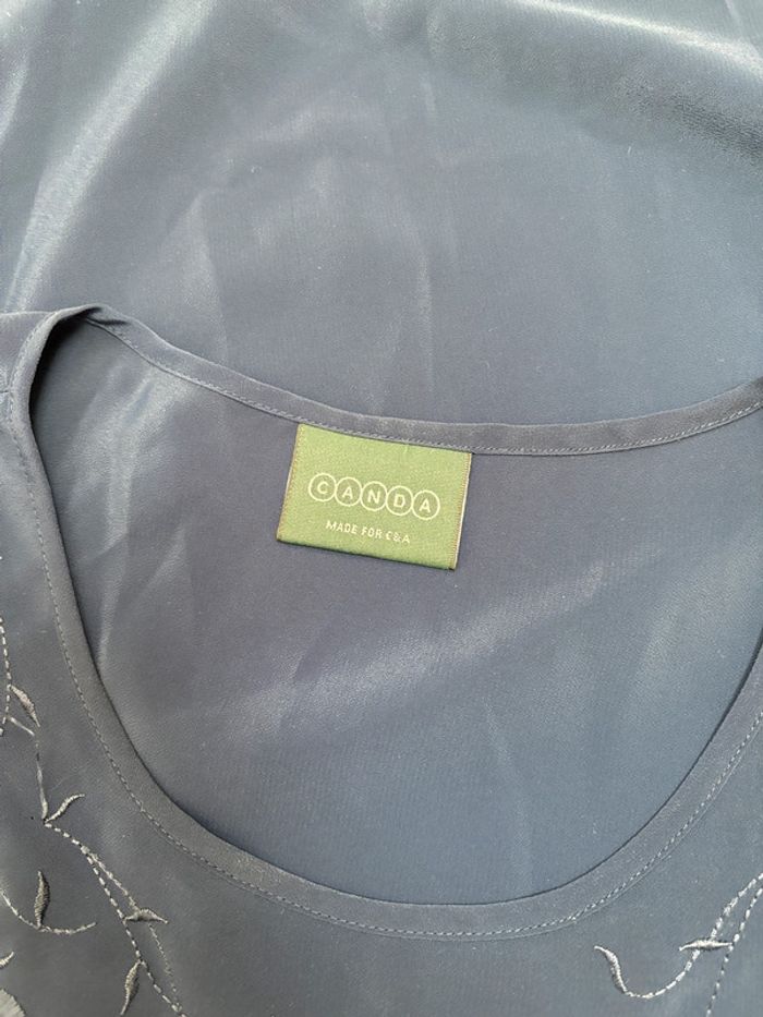 Blouse à manches courtes Canda | Bleu marine | Taille 46 - photo numéro 3