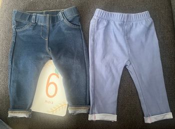 Lot 2 pantalons - 6 mois