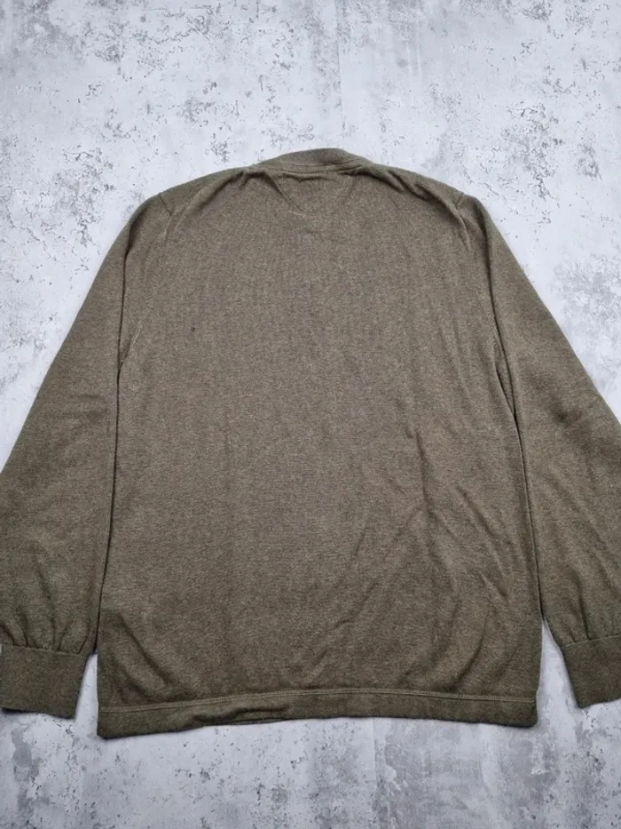 Pull 1/4 boutonné kaki Tommy Hilfiger – Taille M Homme (mesures en photos) - photo numéro 4