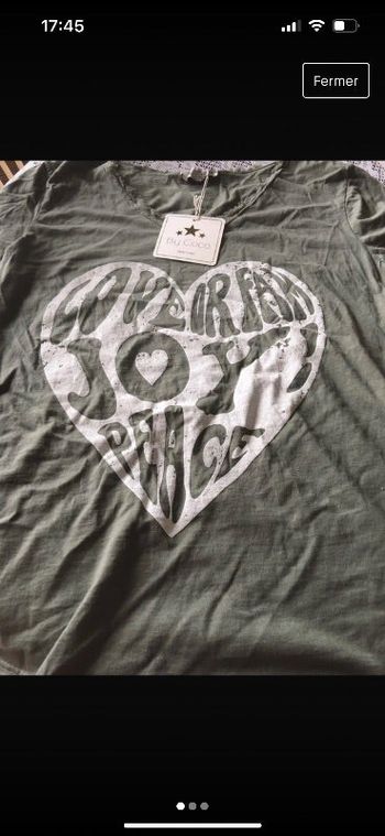 Teeshirt Love taille unique neuf