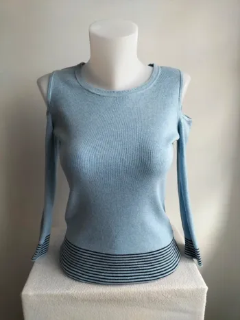 Pull Femmes Épaules Dénudées 100% Coton - Tommy Hilfiger - Taille S