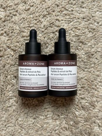 Sérum cheveux peptides et extraits de pois