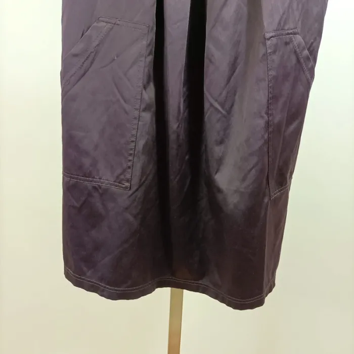 Robe chasuble violette avec poches plaquées Axara Paris T38 coupe droite A1361 - photo numéro 3