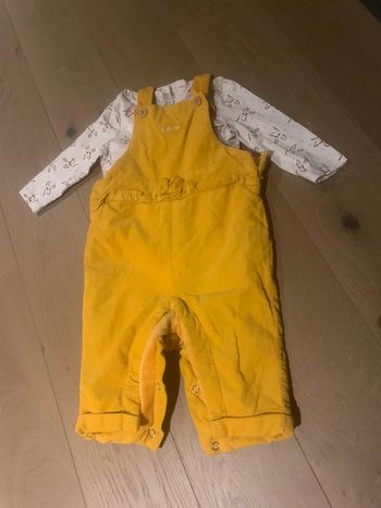 Ensemble t shirt manches longues + salopette