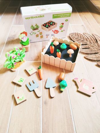 🥕Jeu d'imitation - Mon premier potager en bois - marque Vertbaudet