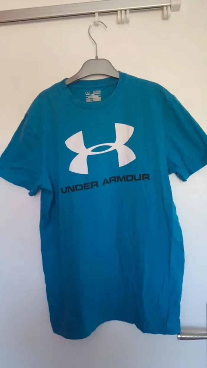 Tee-shirt bleu Heat Gear L – Parfait pour bouger & briller - photo numéro 2