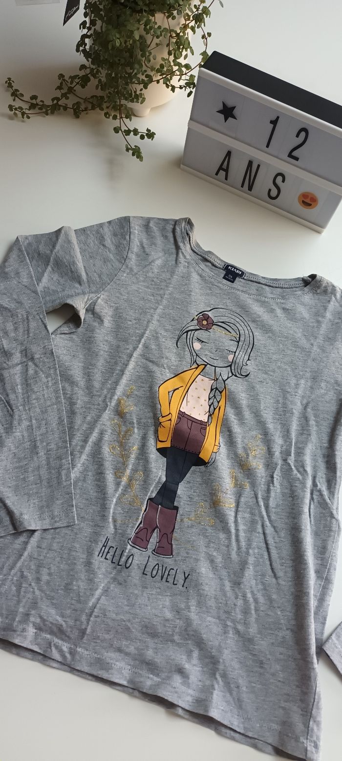 T-shirt gris 12 ans