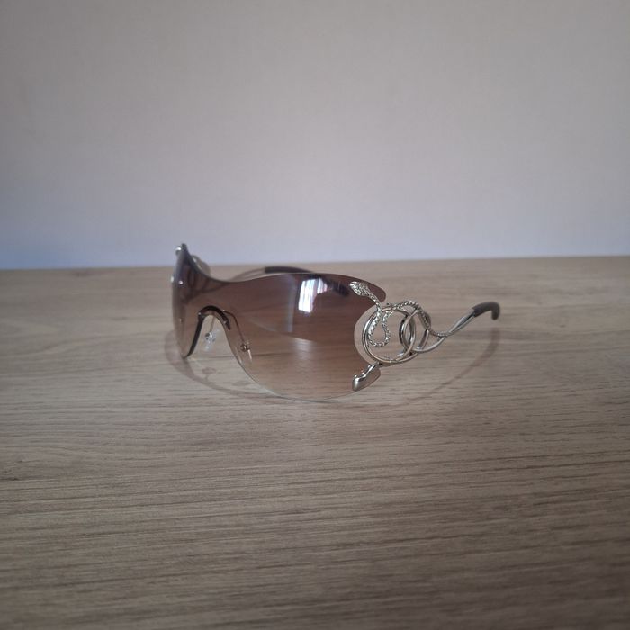 Lunettes de Soleil Serpent - Y2K Vintage 90s-2000s - Unisexe Sunglasses - Verres Teintés - photo numéro 4