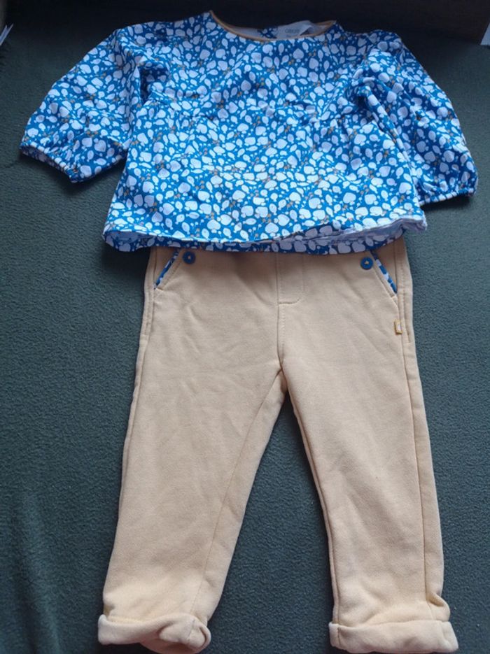 Ensemble fleurs obaibi 12 mois