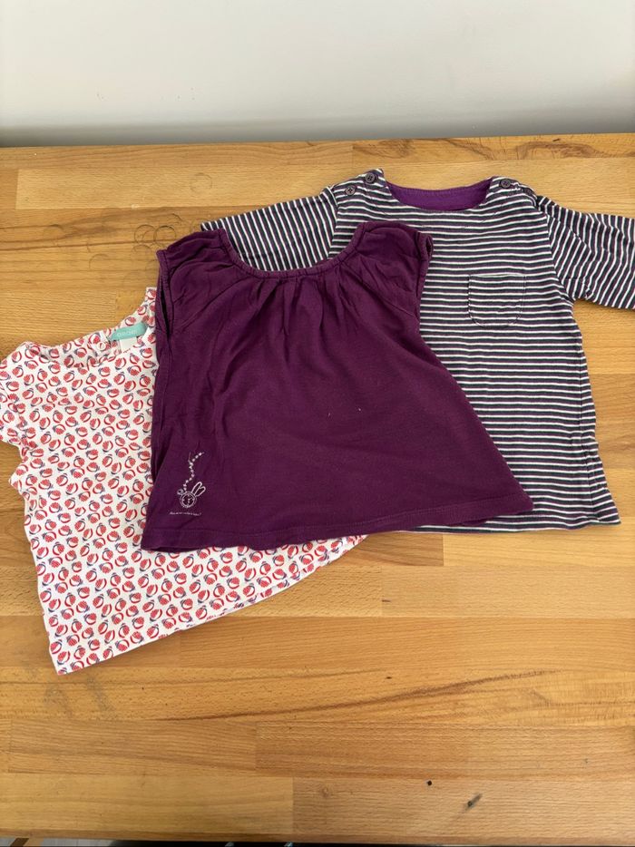 Lot salopette +3 tshirts manches courtes 18 mois - photo numéro 6