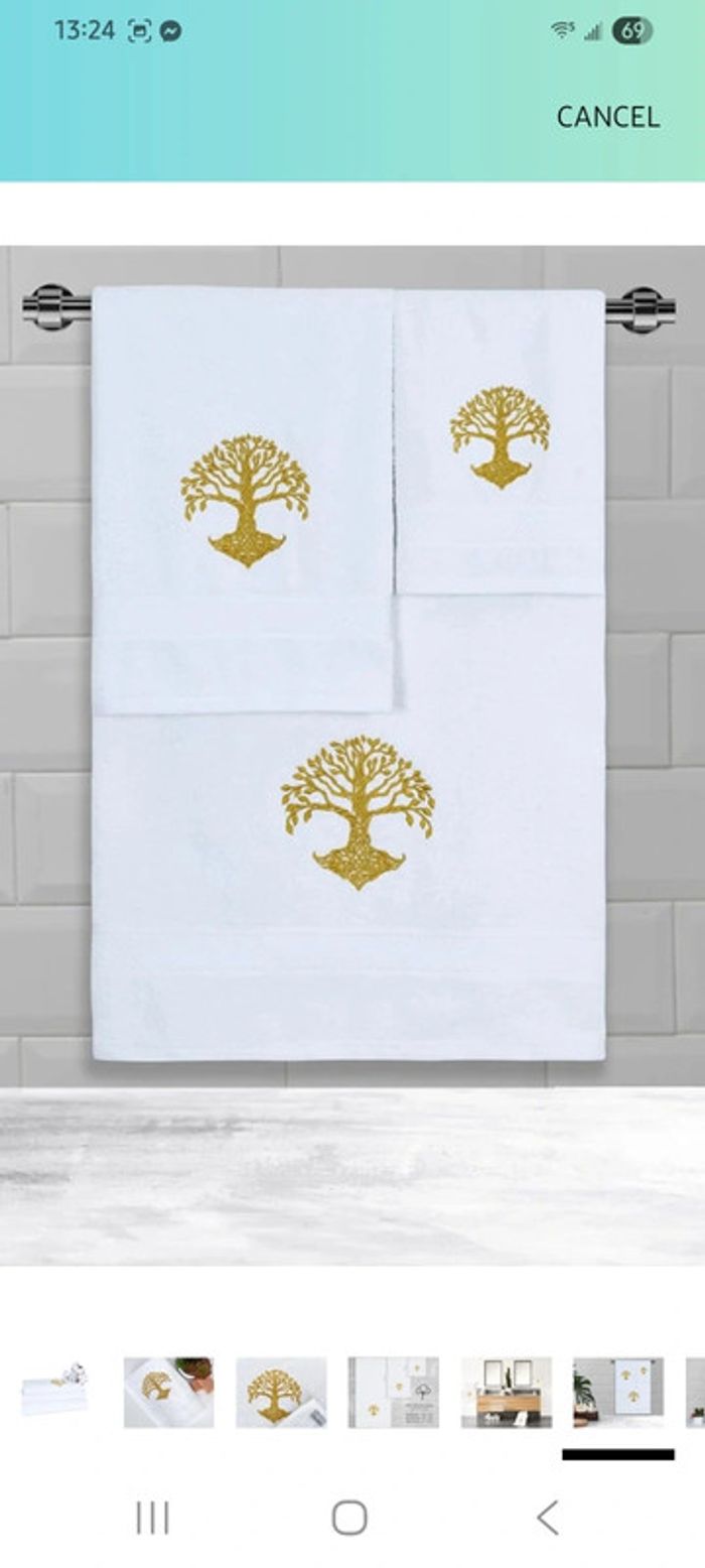 3 pieces de bains blanc et arbre de vie. - photo numéro 2