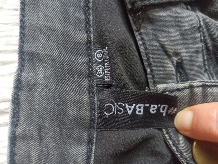 Jeans noir délavé femme taille S/36 #b.a_BASIC - photo numéro 5