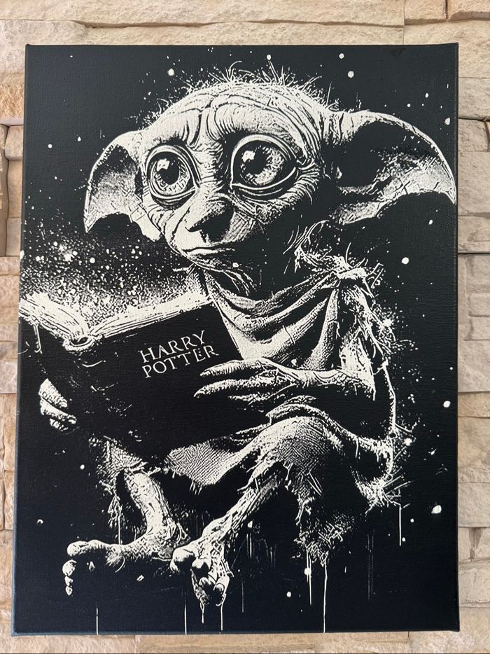 Tableau Dobby Harry Potter en toile 30x40cm - photo numéro 6