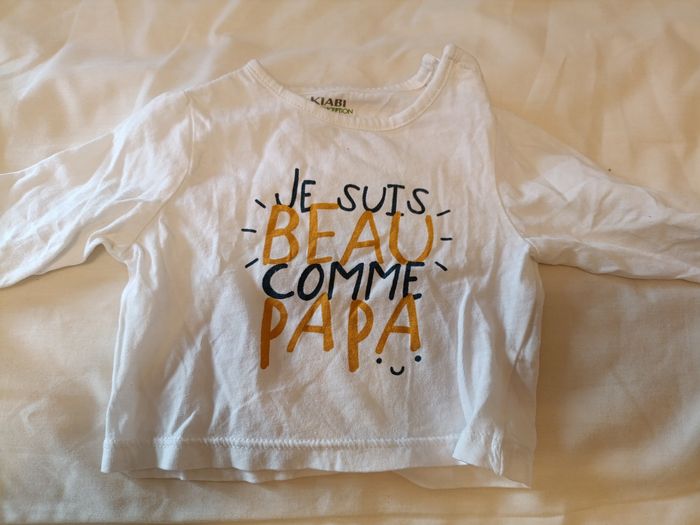 T-shirt manches longues 1 mois - photo numéro 2