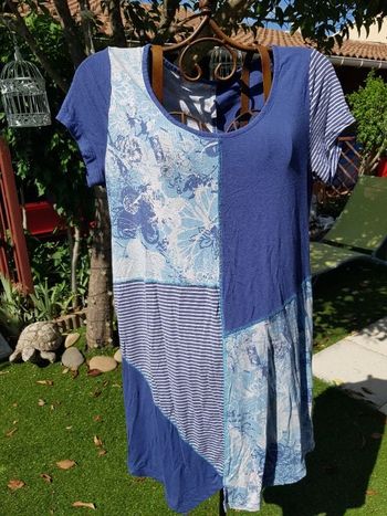 tunique robe bleu  femme. Blancheporte. taille 46/48