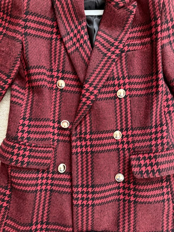 Veste blazer rouge bordeaux - photo numéro 4