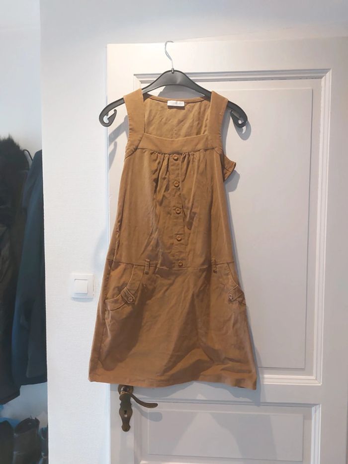 Robe camel sans manches velours Cache Cache taille 36 comme neuve