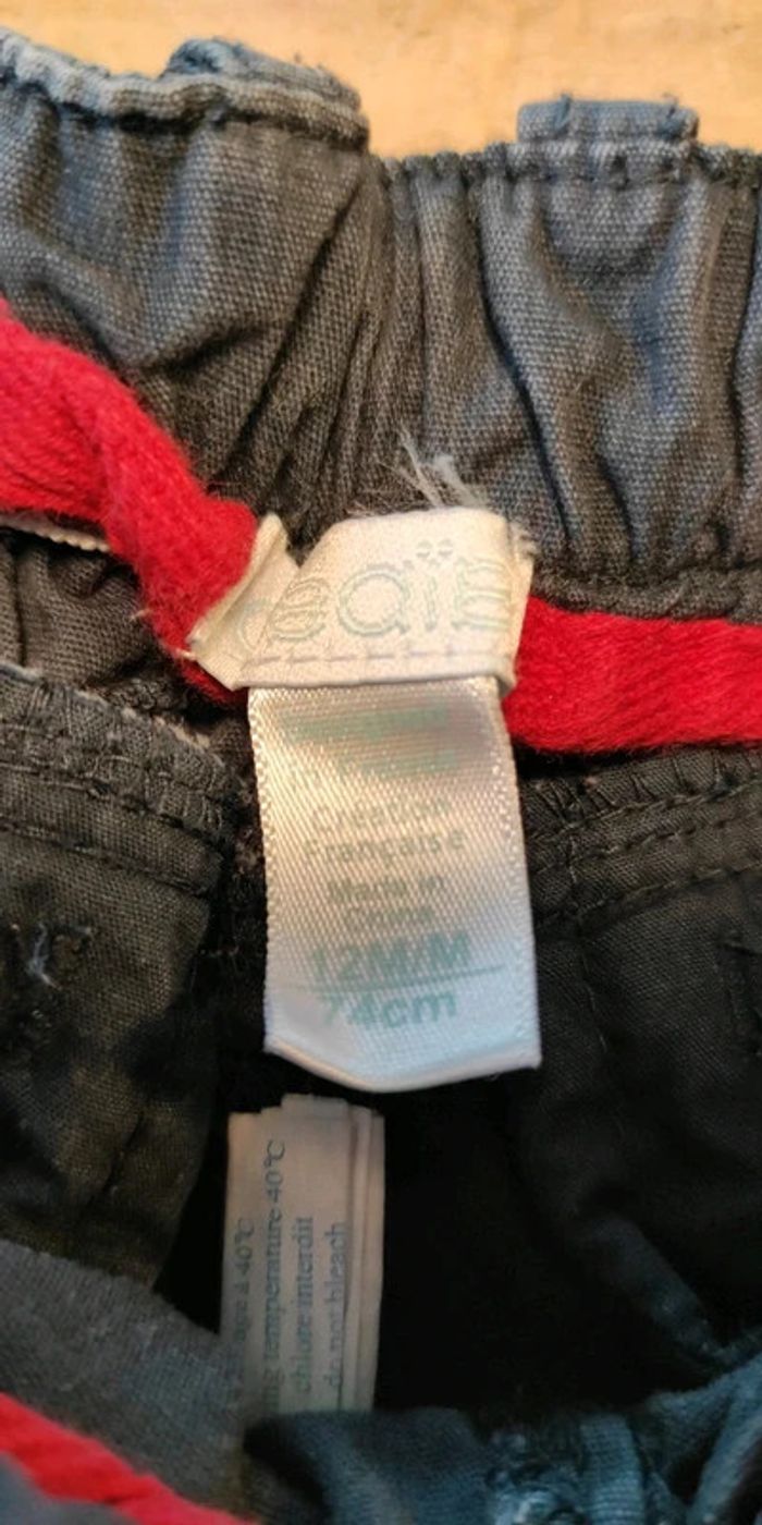 Lot de 2 pantalons + 2 hauts manches longues rayés bleus - photo numéro 9