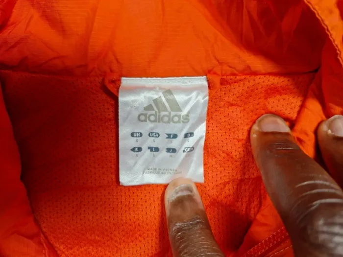 veste imperméable vintage Adidas - orange homme taille M - brodé (399) - photo numéro 9