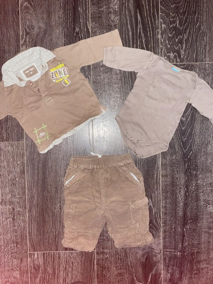 Ensemble taupe 3 mois