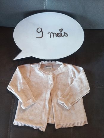 Gilet avec fil doré Fille 9 mois Tao