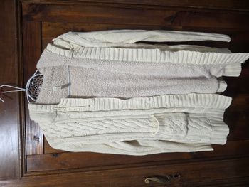 Gilet long à capuche Stella taille XL beige