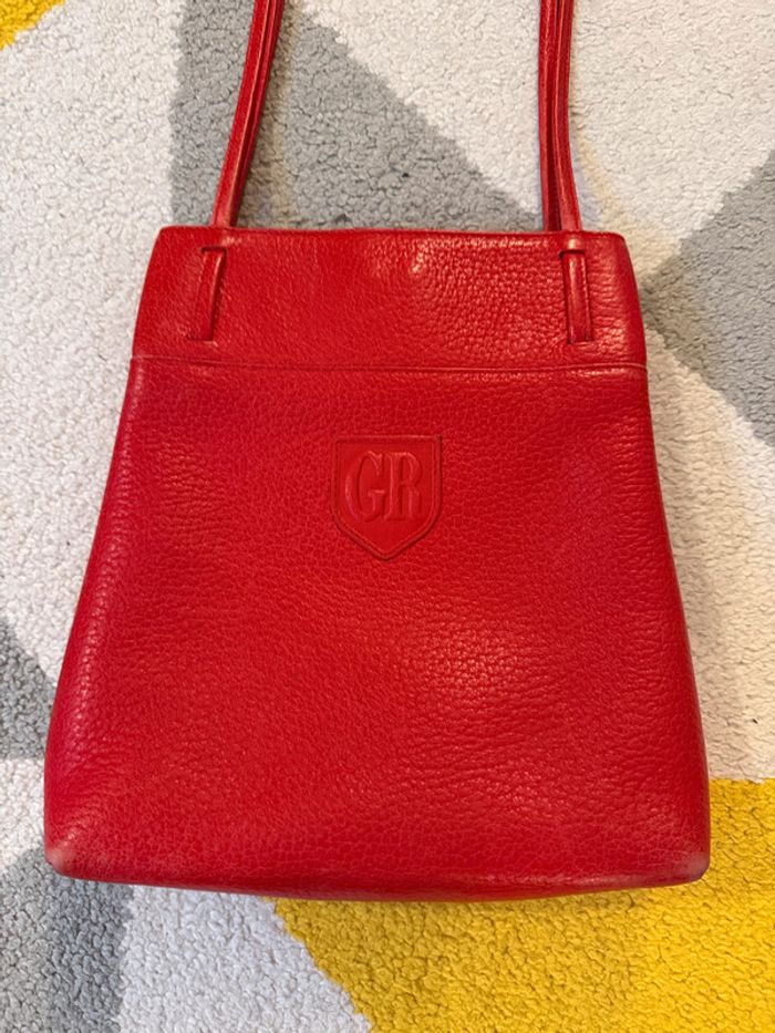 Sac à bandoulière en cuir vintage Georges Rech - photo numéro 4