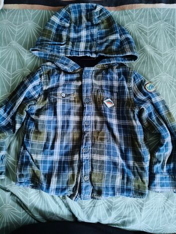 Chemise à carreaux Sergent Major 3 ans bleue kaki
