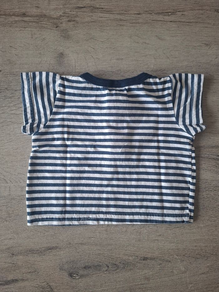 🌷N°9🌷Tee-shirt Courtes Manches - Mariner - 6 Mois🌷 - photo numéro 5