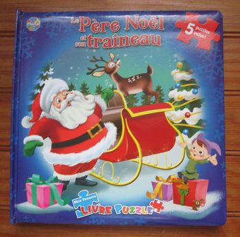 Livre 5 puzzles le père noël et son traineau