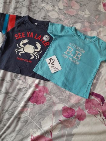 2 tee shirt 12mois