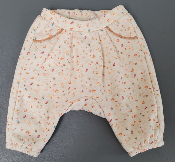 Pantalon molletonné 1mois fille