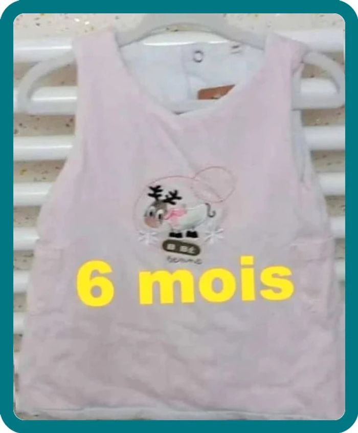 Robe rose motif renne Taille 6 mois