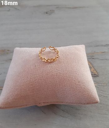 Bague dorée cœurs