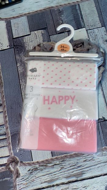 Lot de 3 bodys manches courtes Primark