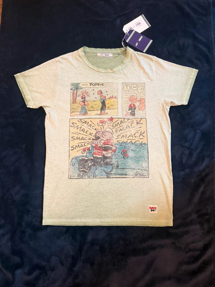 BoB – Tee-shirt "Popeye" vert olive, taille S
