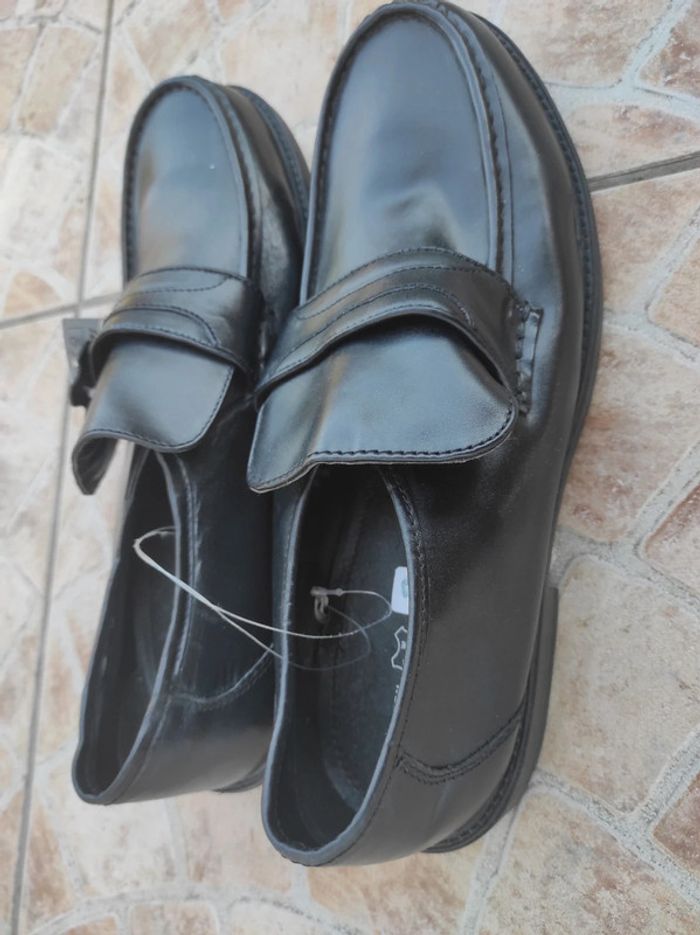 Mocassins cuir homme tex - photo numéro 3