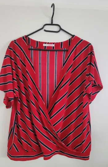 Blouse rayé à manches courtes