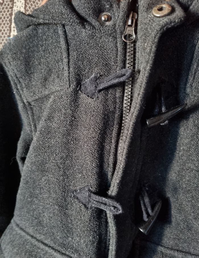 Manteau noir zippée avec boutons à capuche 3ans - photo numéro 4