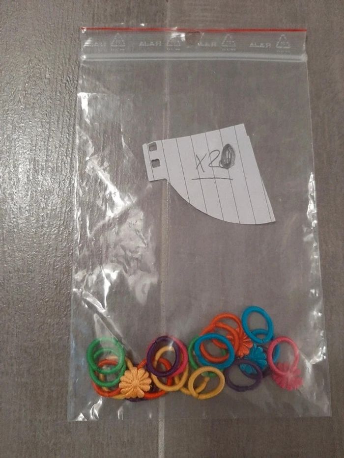 lot mini élastiques cheveux - photo numéro 3