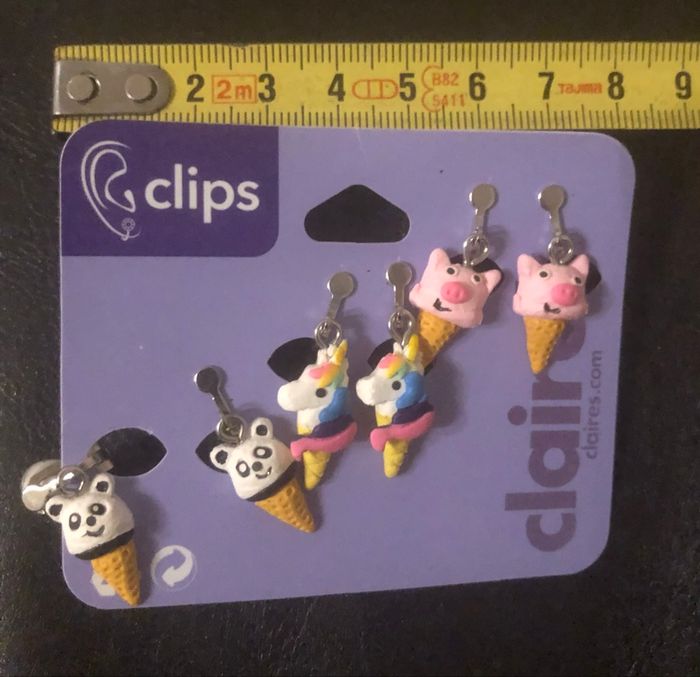 Boucles d’oreilles »Claire’s »rigolotes - photo numéro 3